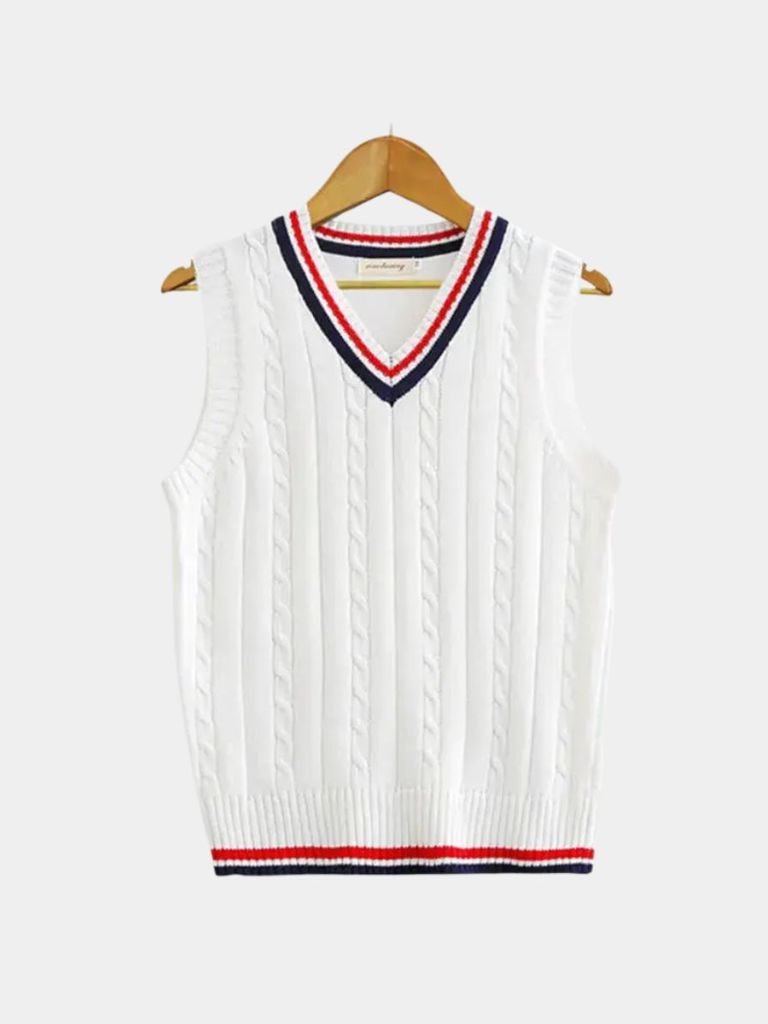 Old Money Signature Knit Vest - Classic Sleeveless Sweater Vest with Retro Style