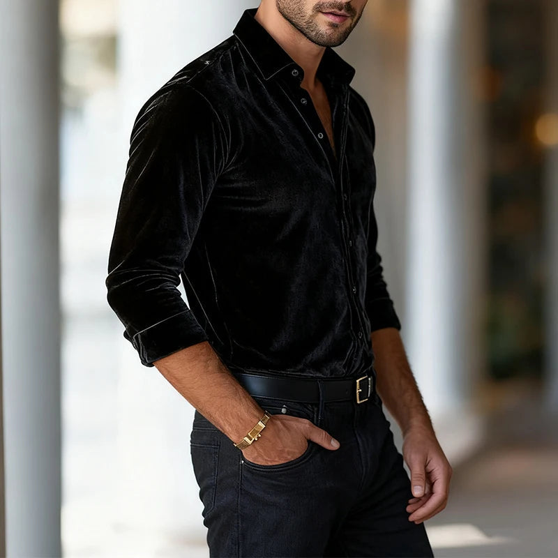 Vellano Men's Button-Up Shirt - Clean Heritage Design