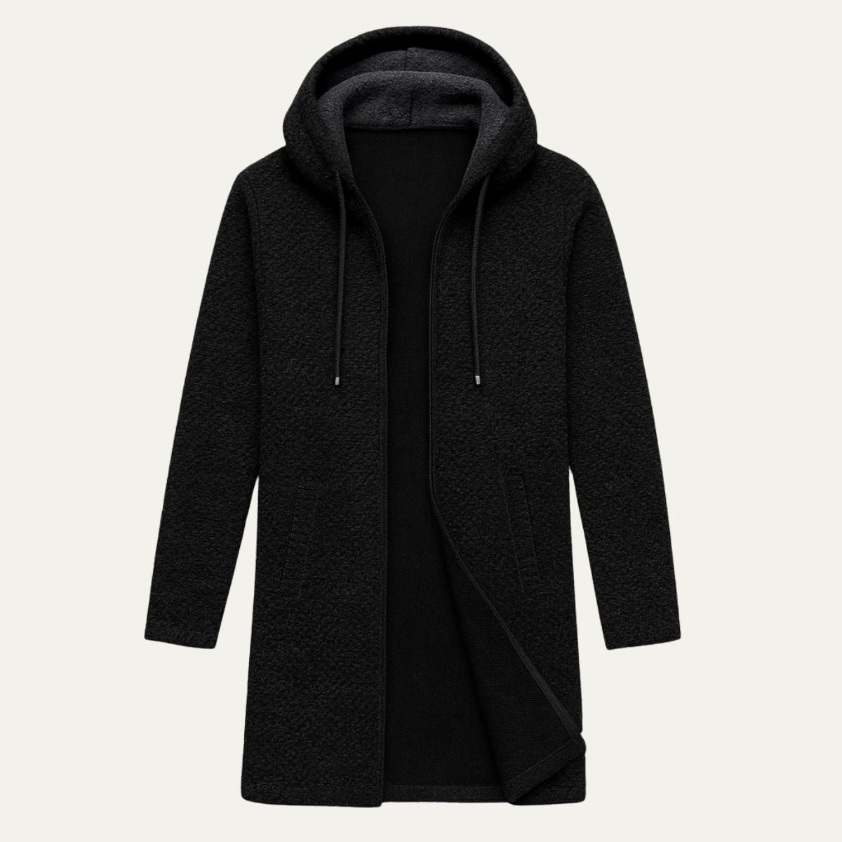 The Copenhagen Hooded Knit Cardigan - Men's Longline Everyday Coat