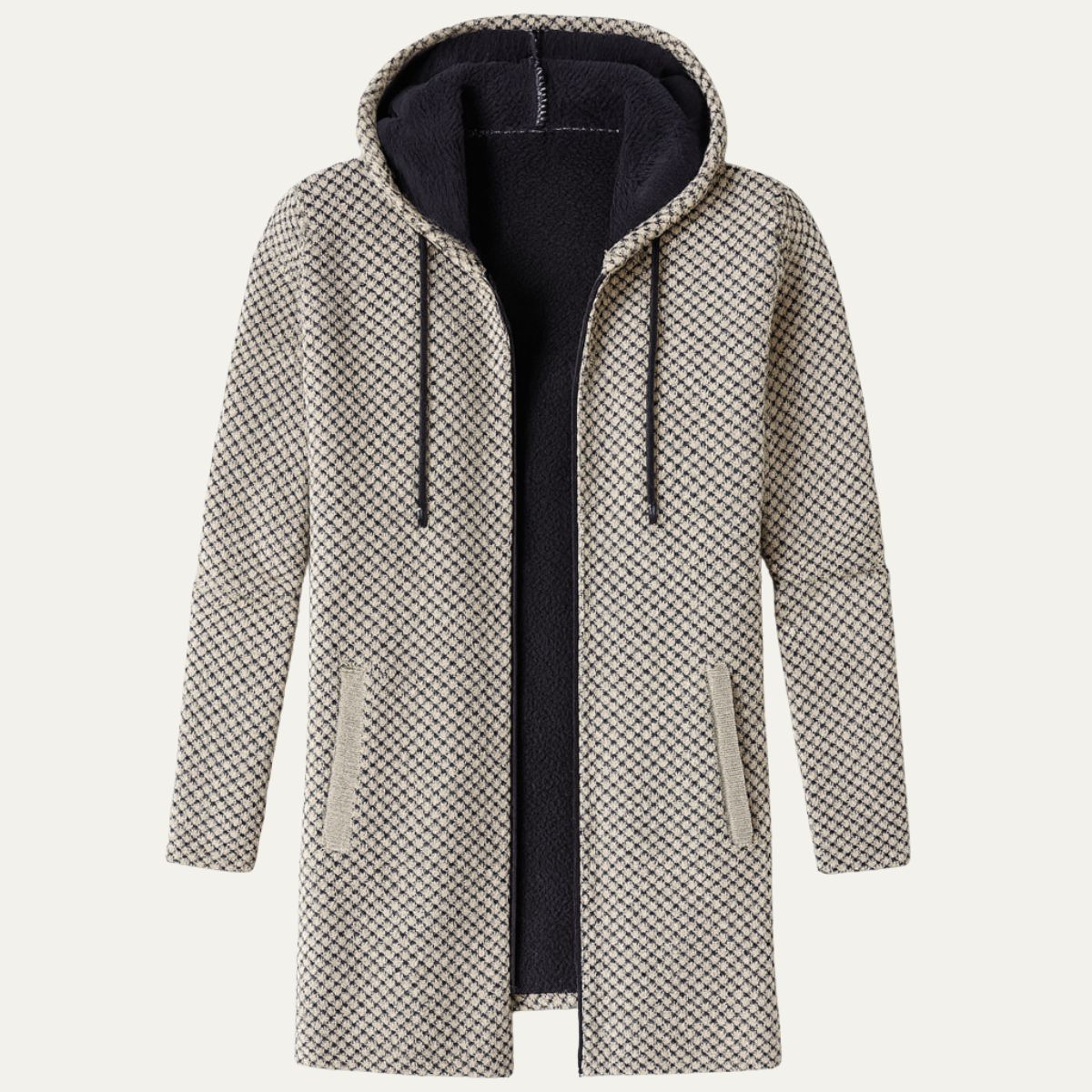 The Copenhagen Hooded Knit Cardigan - Men's Longline Everyday Coat