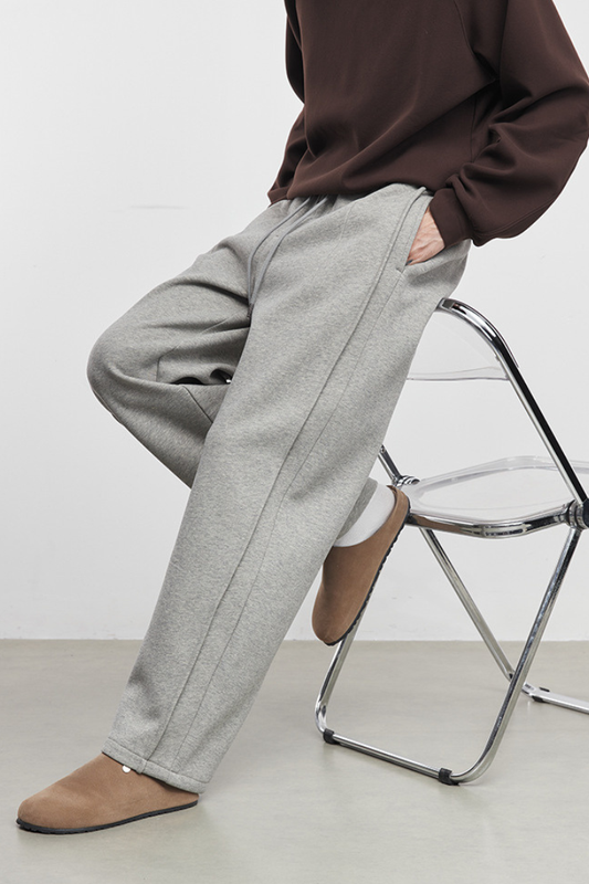 Core Organic Men Fleece Sweatpants - Ash Gray