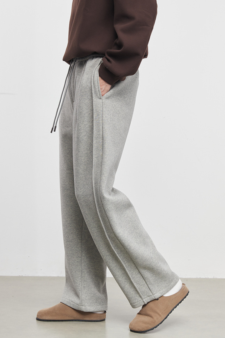 Core Organic Men Fleece Sweatpants - Ash Gray