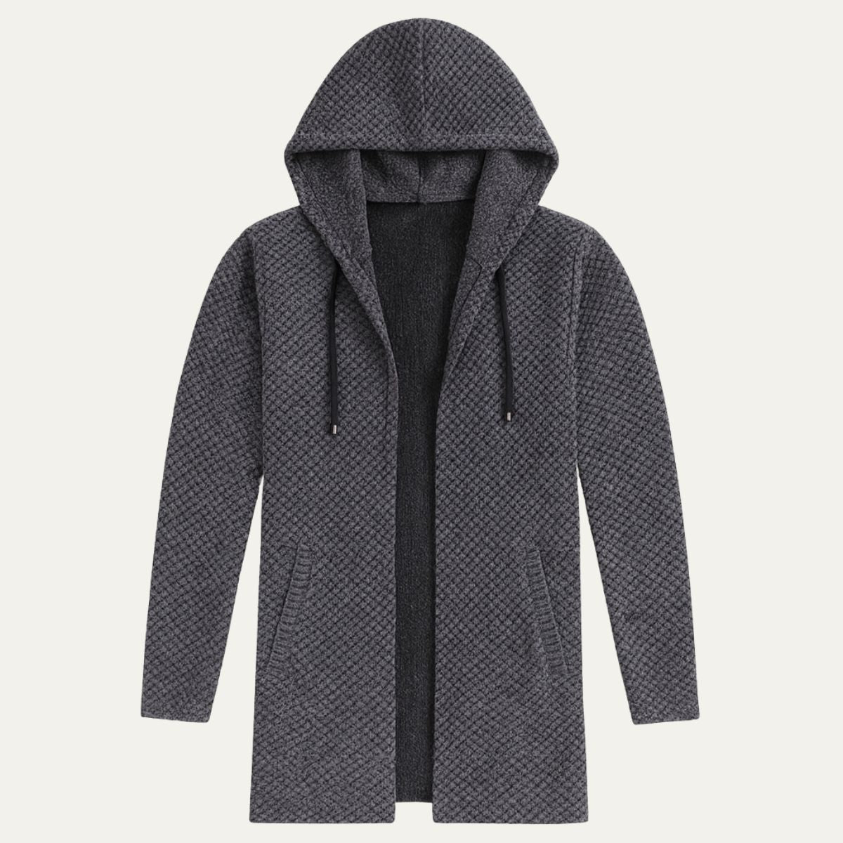 The Copenhagen Hooded Knit Cardigan - Men's Longline Everyday Coat