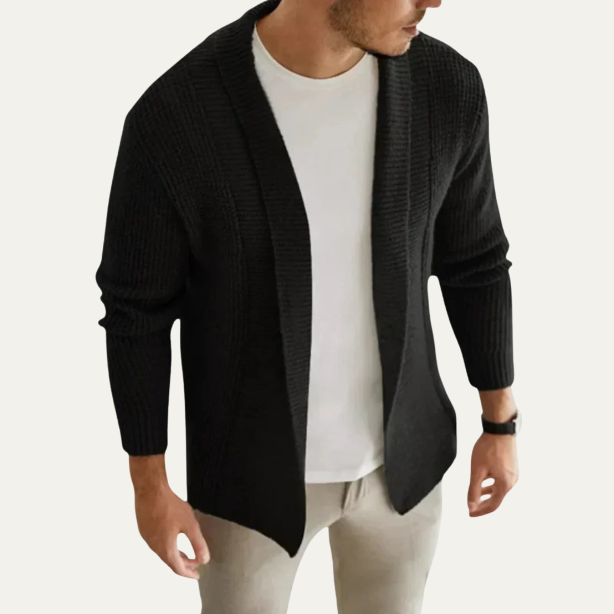The Sherborne Men's Knitted Open Front Lightweight Edition