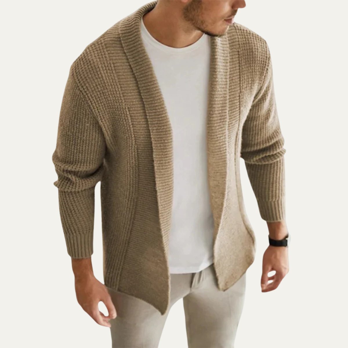 The Sherborne Men's Knitted Open Front Lightweight Edition
