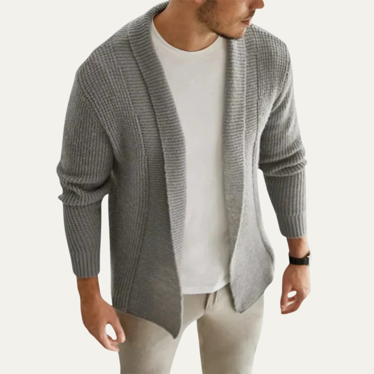 The Sherborne Men's Knitted Open Front Lightweight Edition