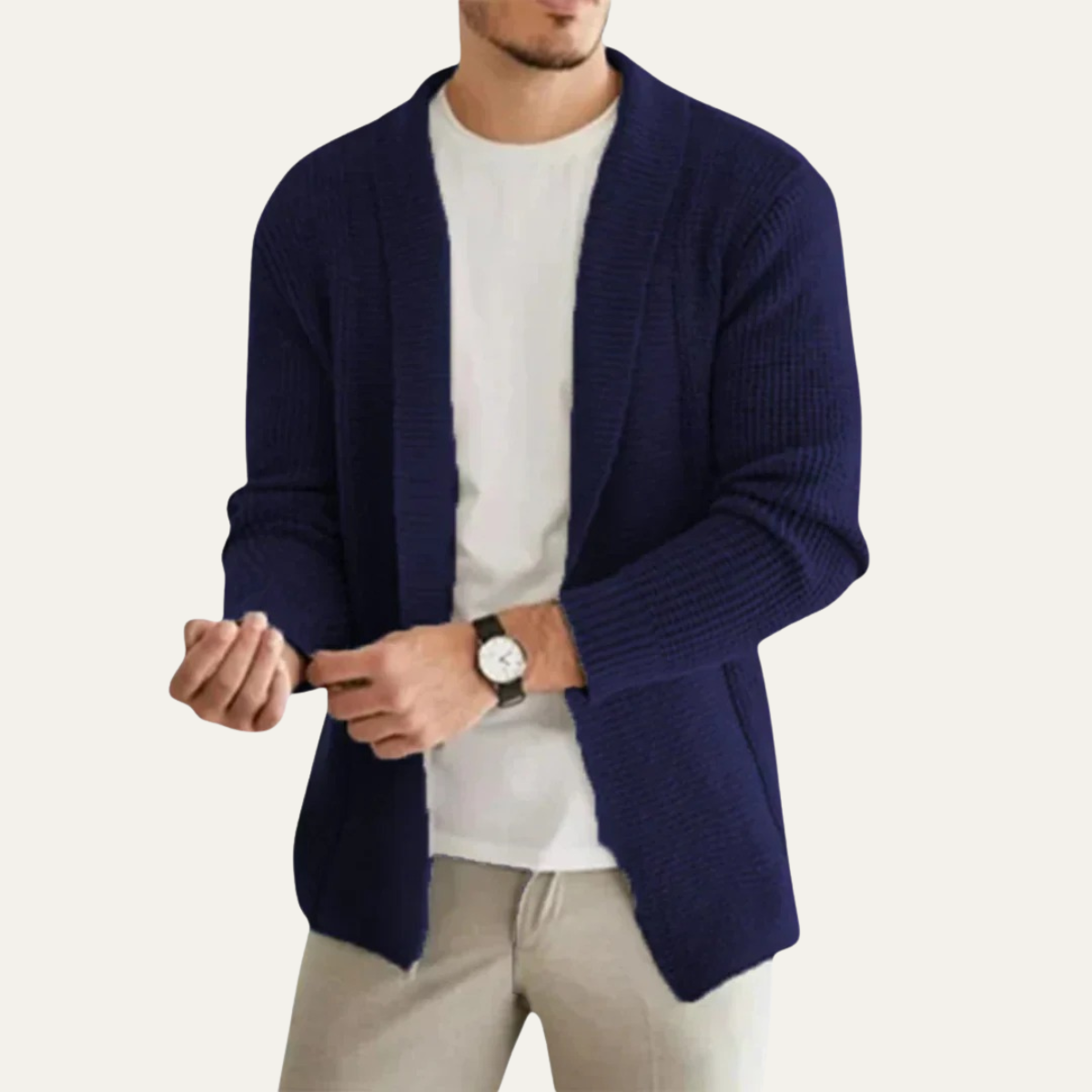 The Sherborne Men's Knitted Open Front Lightweight Edition