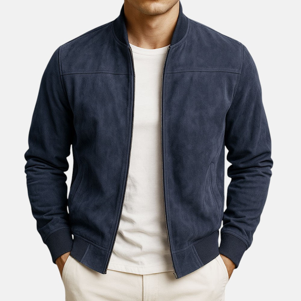 Michal Men's Heritage Suede Zip Urban Jacket