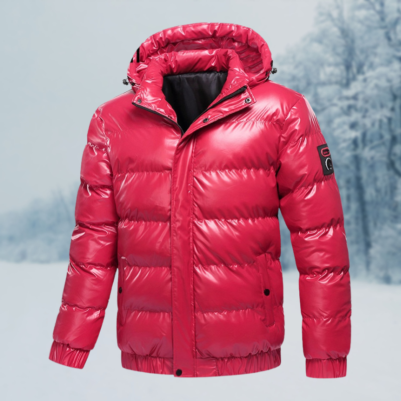 Windproof Men's Puffer Jacket - Quilted Insulated Edition