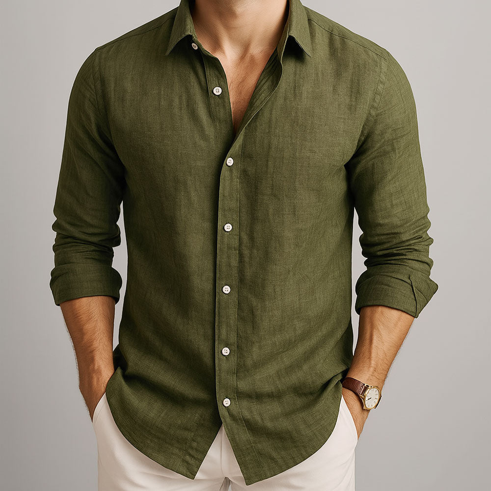 Men's Long Sleeve Polo Shirt | Smart Everyday Button Style