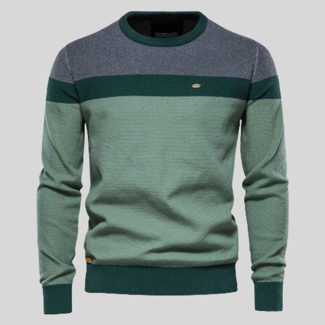 Benjamin Men's Organic Pullover - Classic Lightweight Knit Sweater