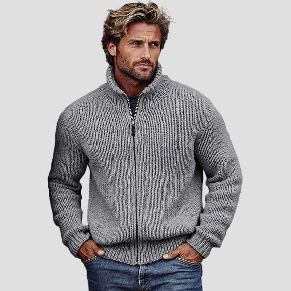 Liam | Vintage Solid Zip Turtleneck Edition