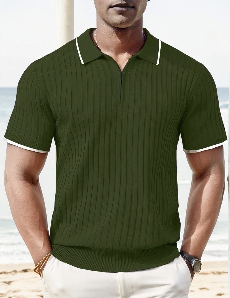 Aule Rib Knit Polo Edition
