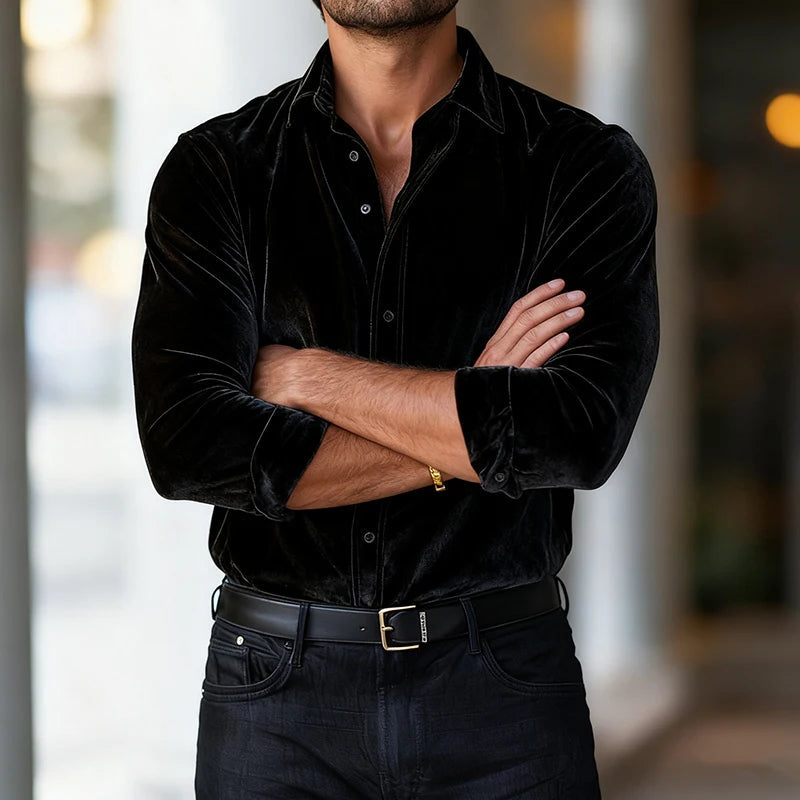 Vellano Men's Button-Up Shirt - Clean Heritage Design