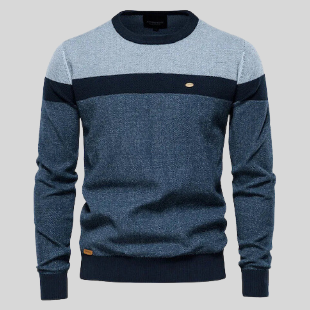 Benjamin Men's Organic Pullover - Classic Lightweight Knit Sweater