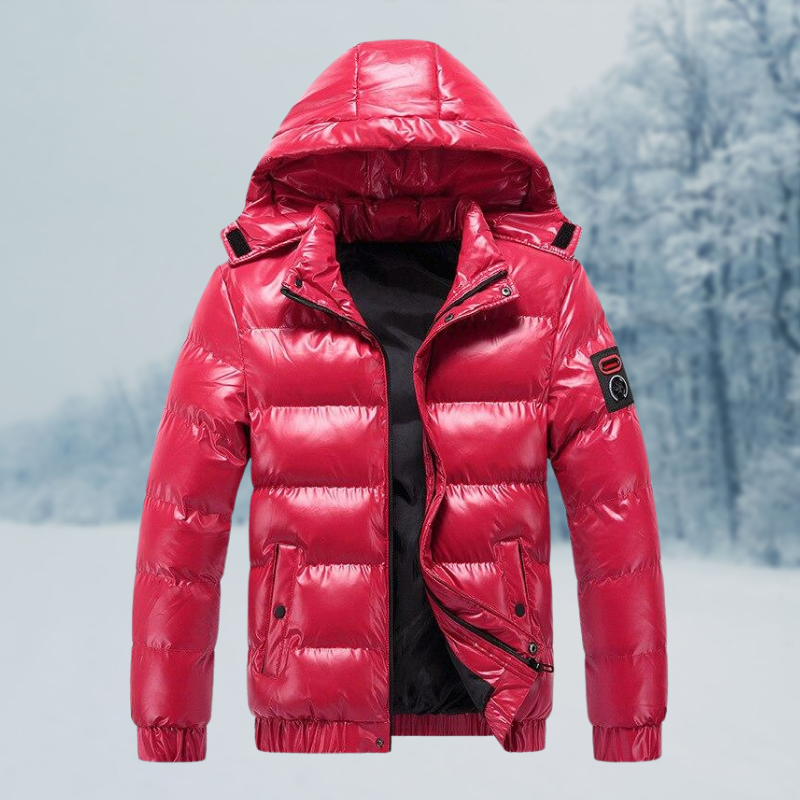 Windproof Men's Puffer Jacket - Quilted Insulated Edition