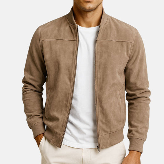 Michal Men's Heritage Suede Zip Urban Jacket