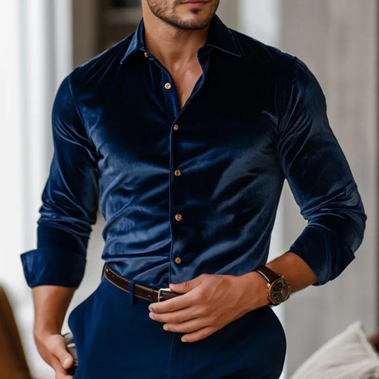 Vellano Men's Button-Up Shirt - Clean Heritage Design