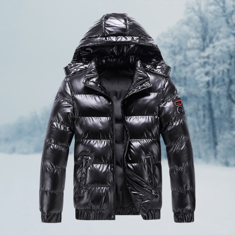 Windproof Men's Puffer Jacket - Quilted Insulated Edition