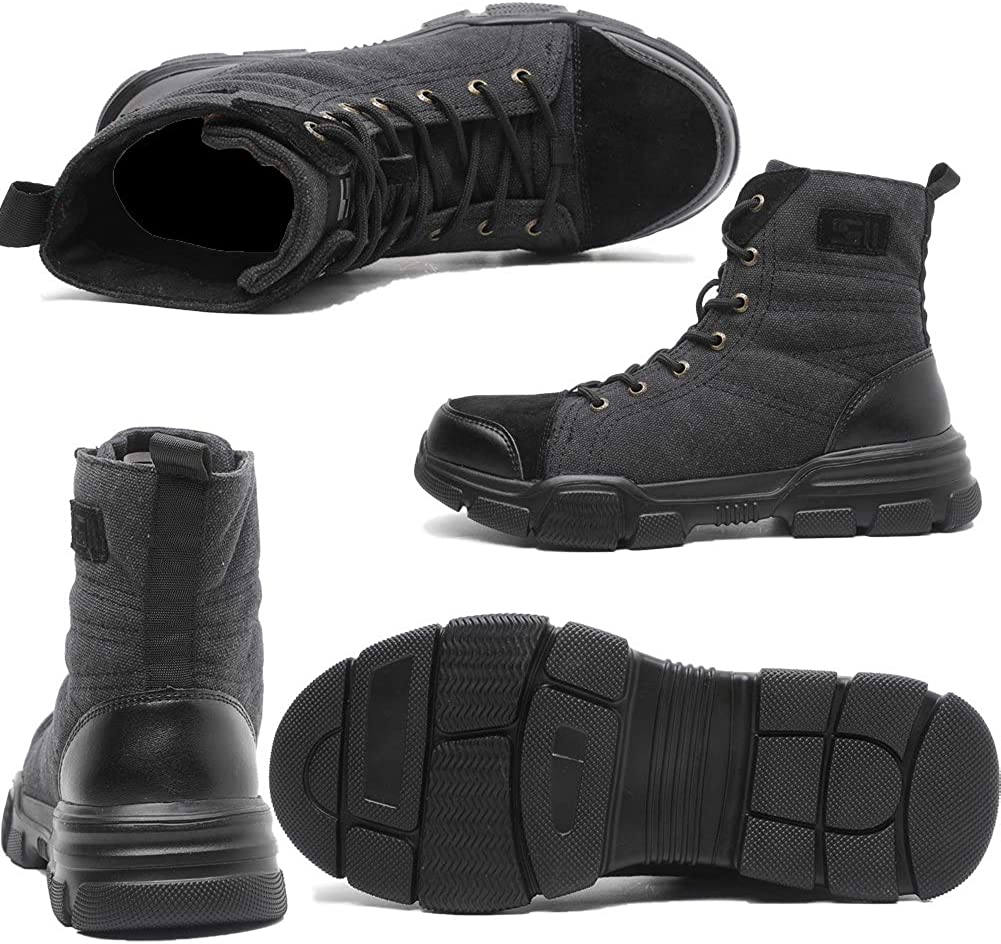 Men's Steel Toe Military Safety Boots - Durable Work & Tactical Footwear | Anti-Slip Edition
