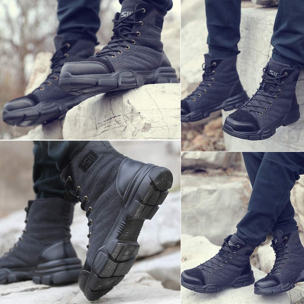 Men's Steel Toe Military Safety Boots - Durable Work & Tactical Footwear | Anti-Slip Edition