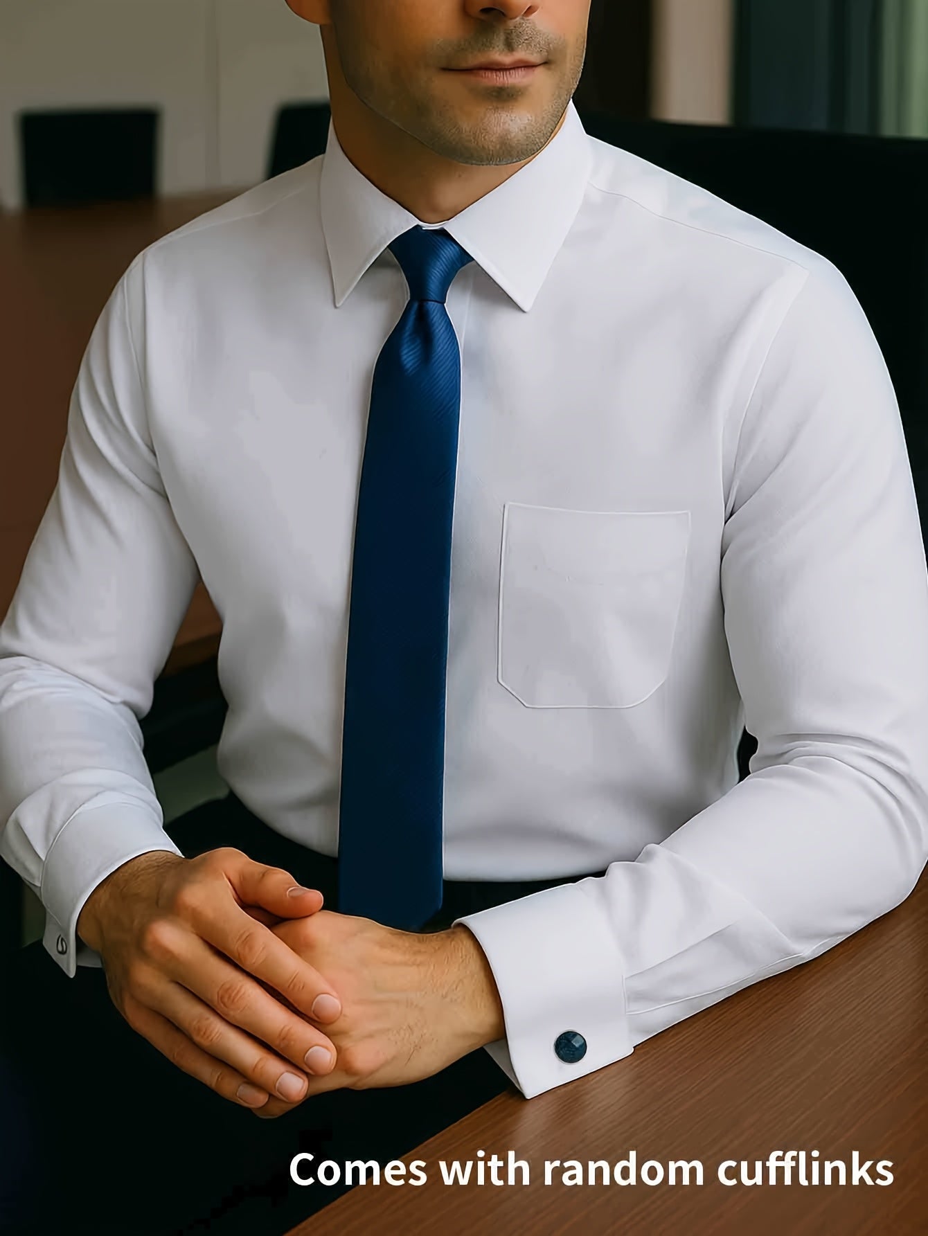 Men's French Cuff Dress Striped Shirt Blouse | Double Cuff Elevated Business Shirt