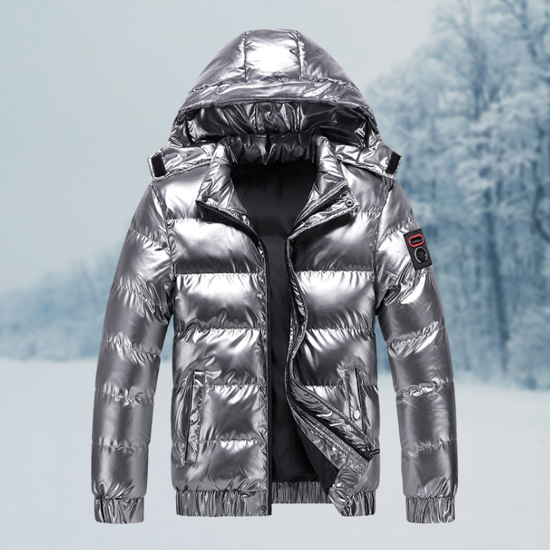 Windproof Men's Puffer Jacket - Quilted Insulated Edition