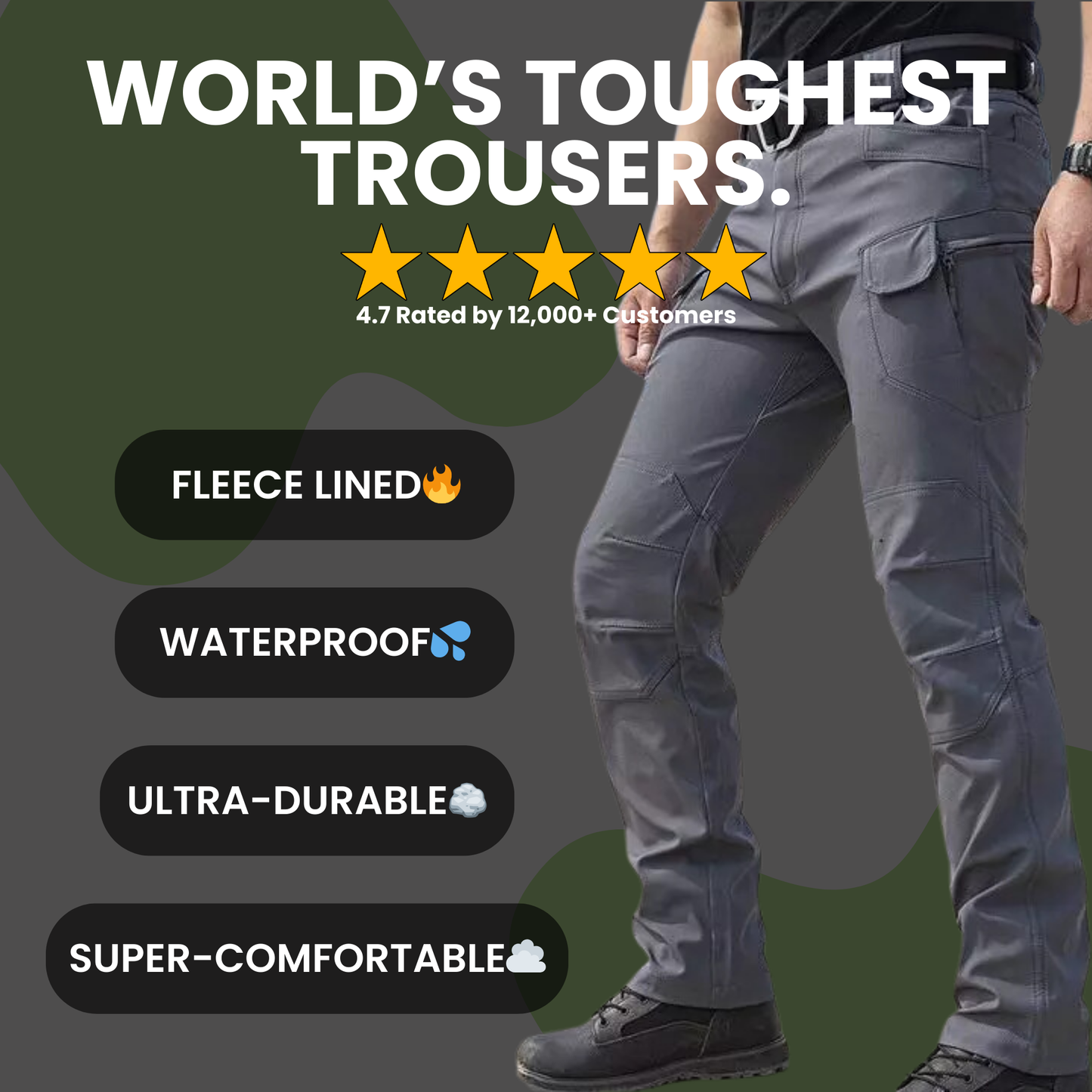 Toughs | Waterproof Utility Pants with Fleece Edition