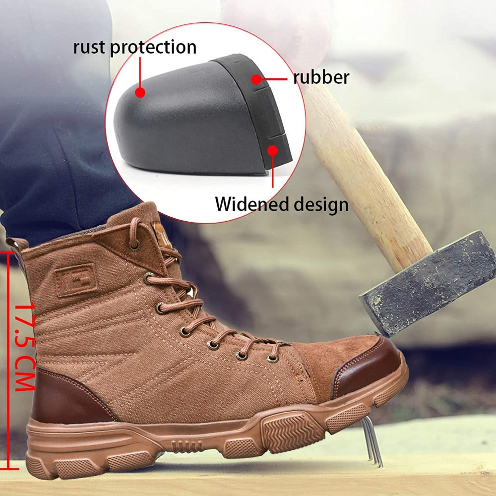 Men's Steel Toe Military Safety Boots - Durable Work & Tactical Footwear | Anti-Slip Edition