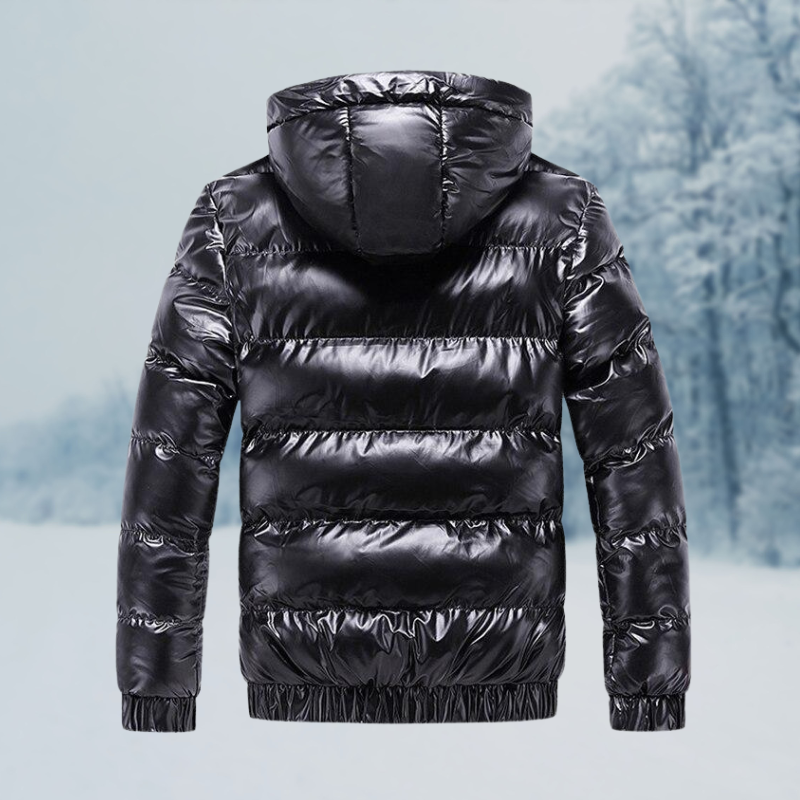 Windproof Men's Puffer Jacket - Quilted Insulated Edition
