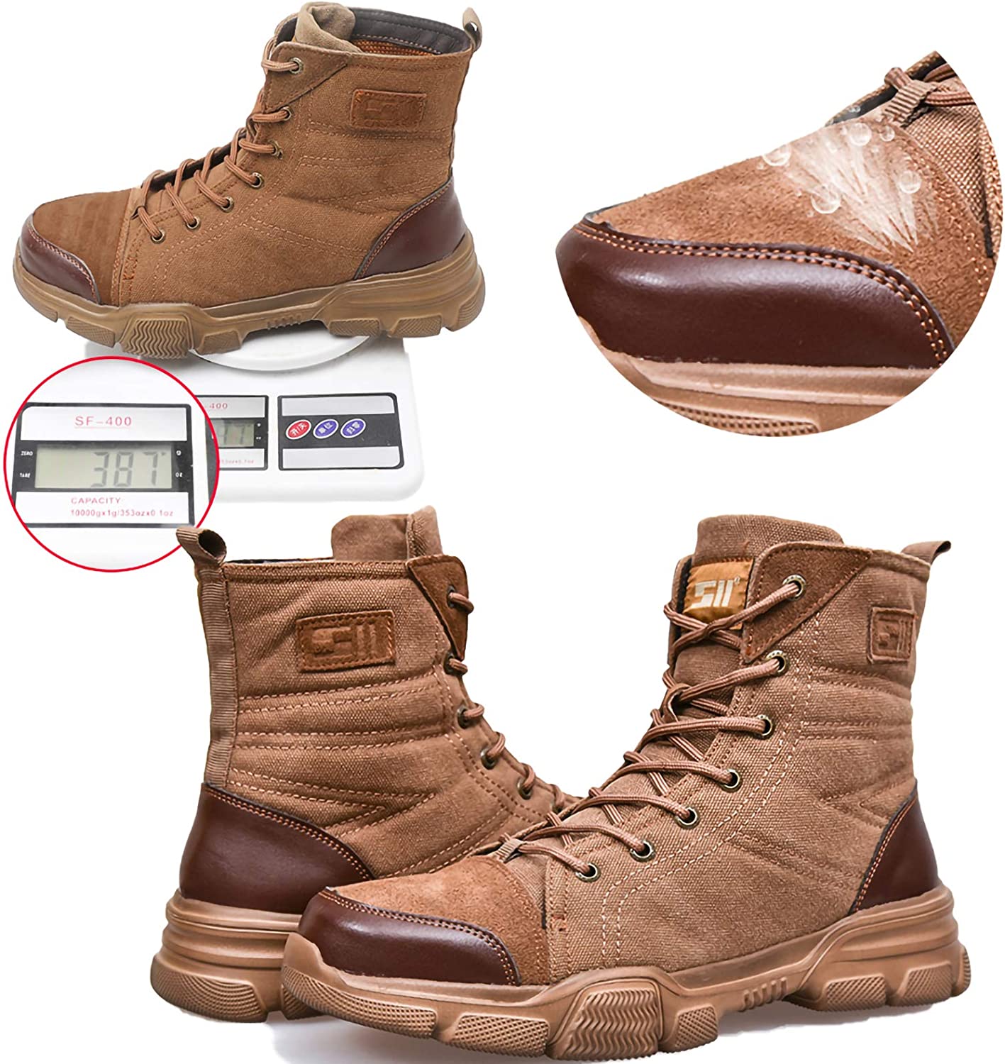 Men's Steel Toe Military Safety Boots - Durable Work & Tactical Footwear | Anti-Slip Edition