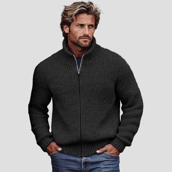 Liam | Vintage Solid Zip Turtleneck Edition