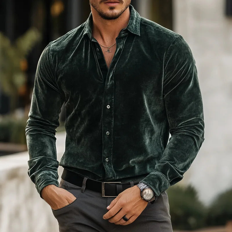 Vellano Men's Button-Up Shirt - Clean Heritage Design