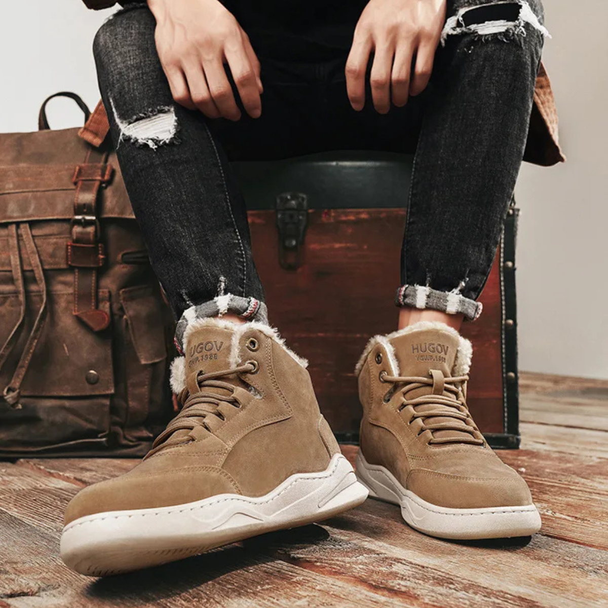 The Cedarforest Men's Winter Fur Lined High Top Snow Edition