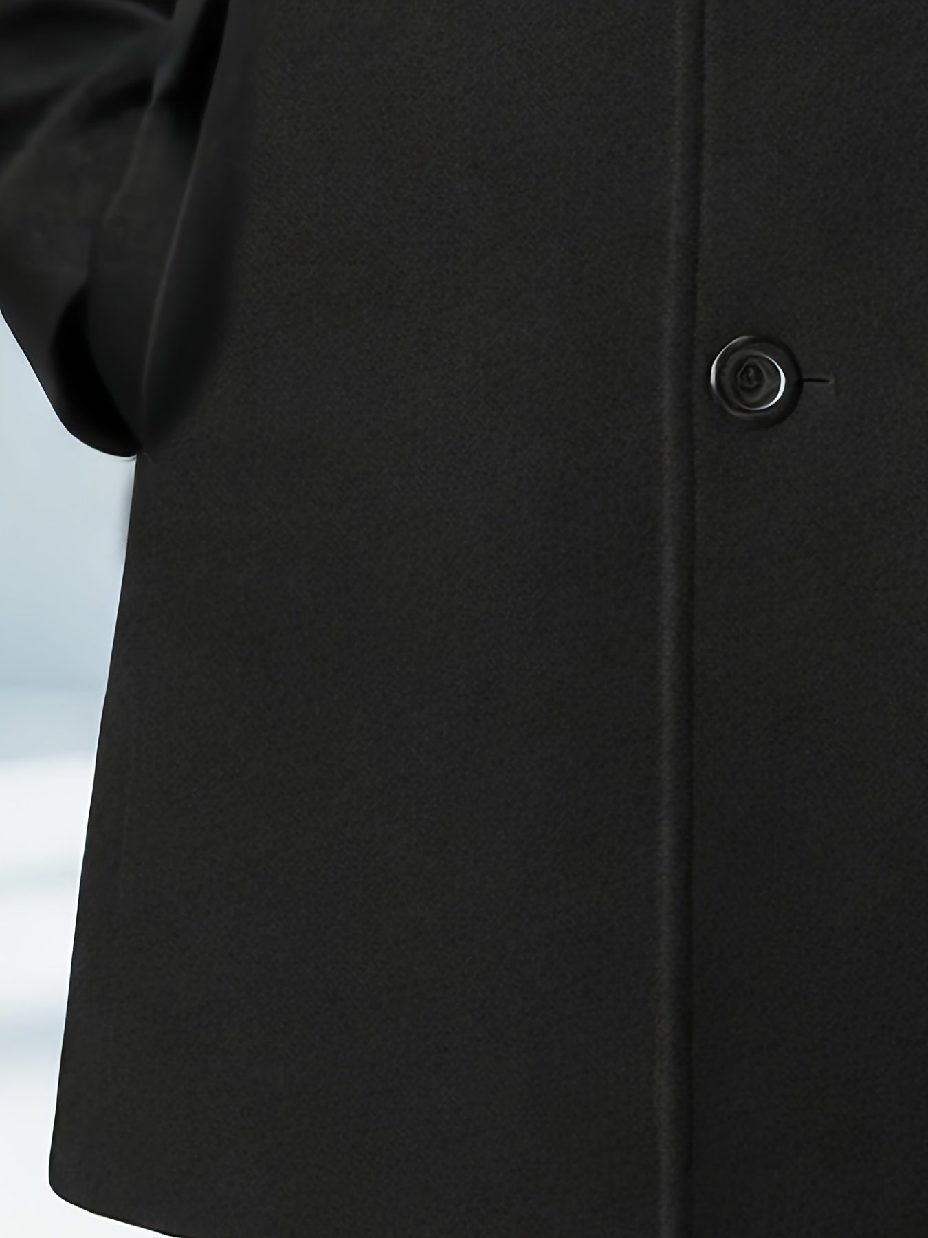 Men's Black Light Business Mid-Length Trench Coat for Autumn and Winter - British Edition