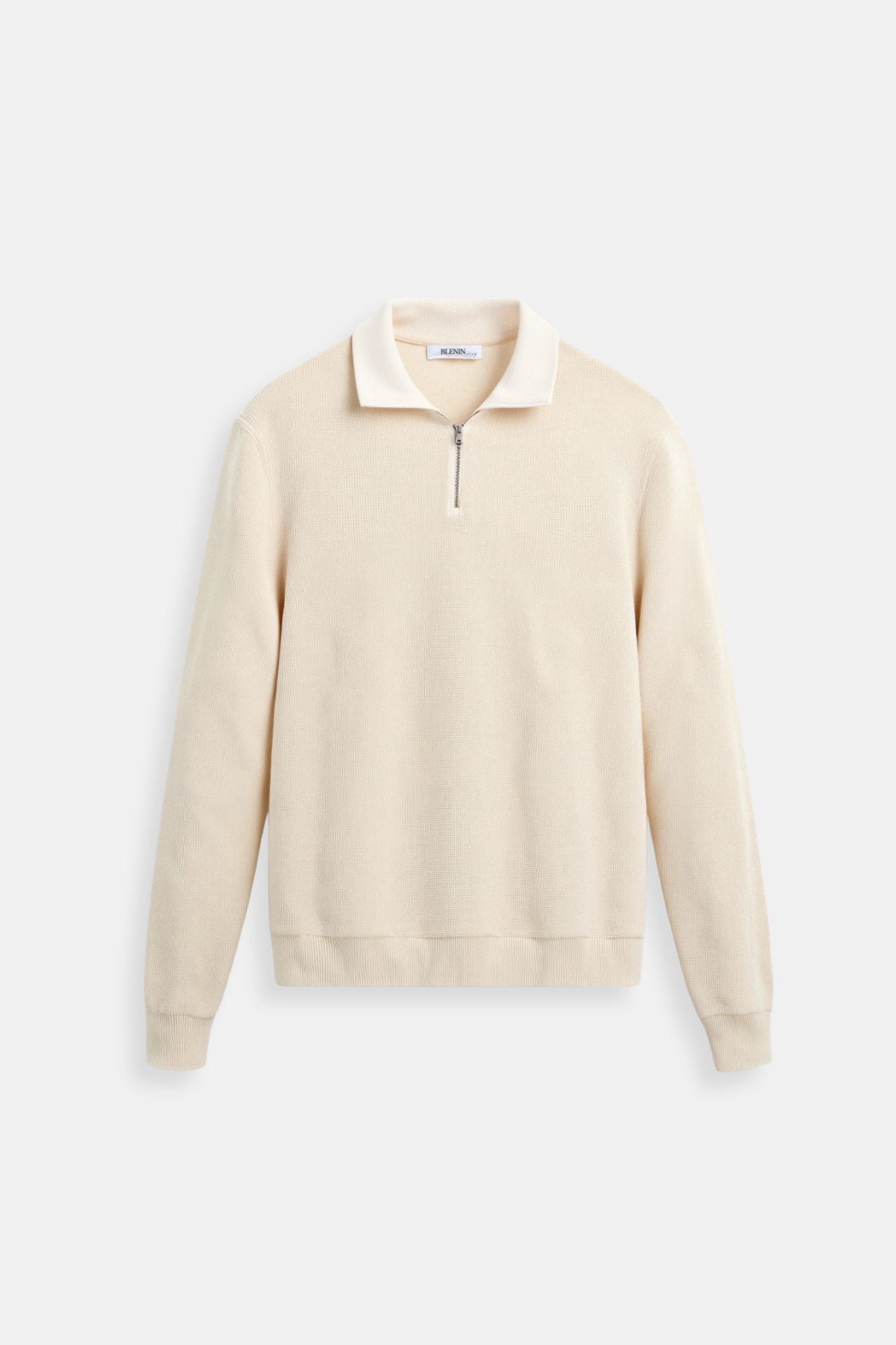 Old Money Heritage Men Knitted Wool Zip Sweater