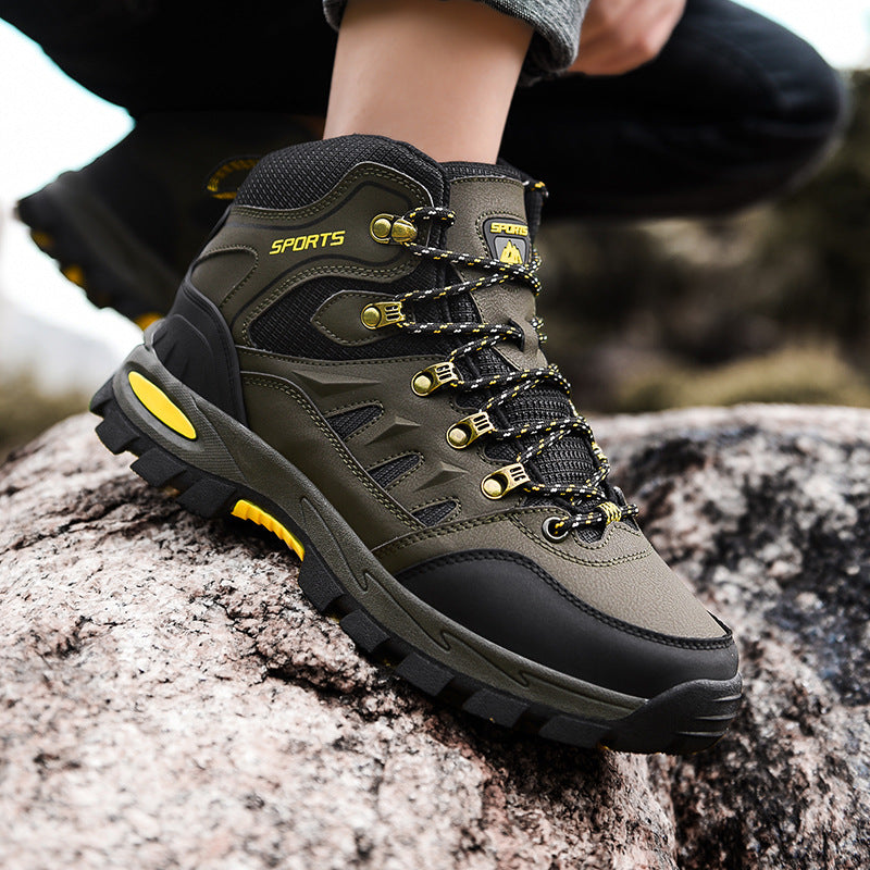 Men's Mid Height Waterproof Work Boots - Durable Safety Edition