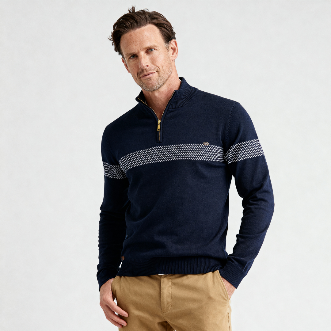 Durham Heritage Stripe Men Half Zip Edition