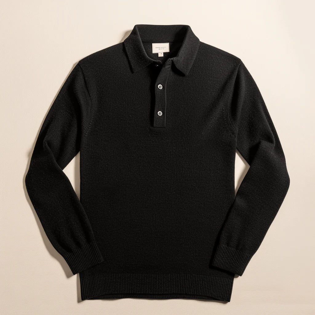 Men's Long Sleeve Polo Sweater - Heritage Knit Pullover | Timeless Smart Casual Style