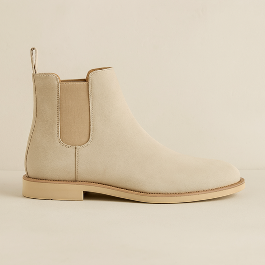 Heritage Suede Chelsea Boots for Men - Black Slip-On Boots with Elastic Sides for All-Season Versatility