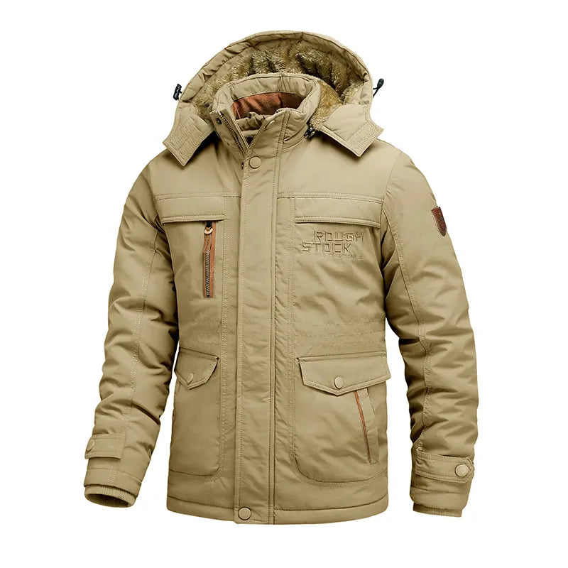 Men's Tactical Winter Jacket - Waterproof Insulated Coat with Removable Edition