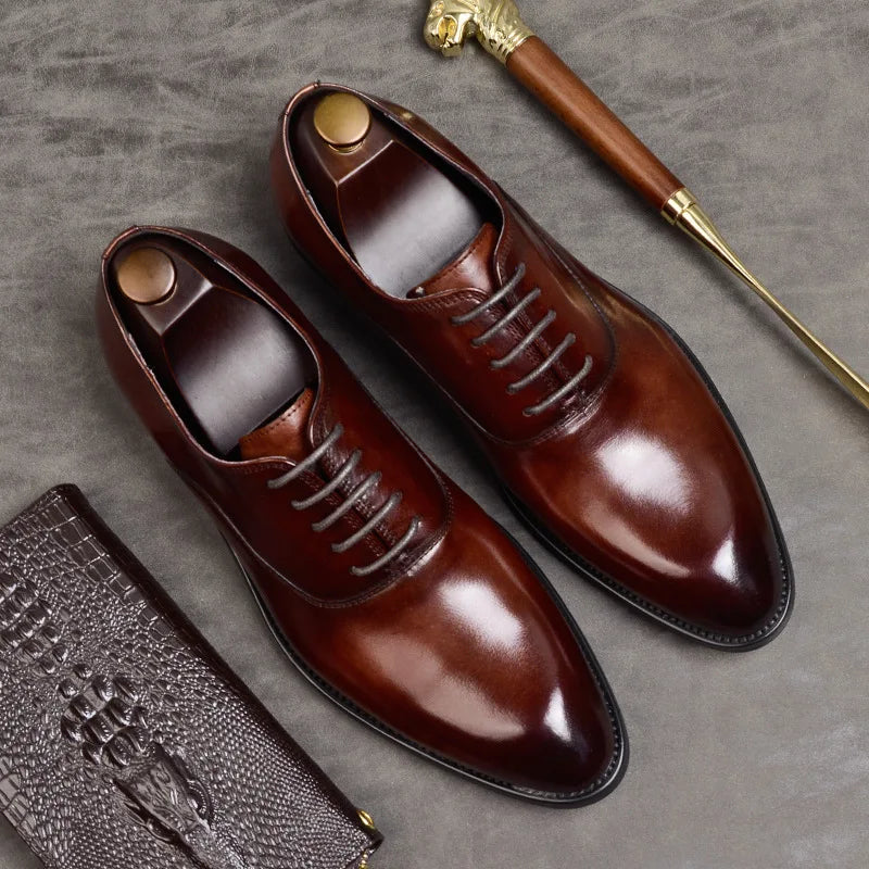 Orthopedic Genuine Oxford Dress Shoes - Timeless Style & All-Day Comfort