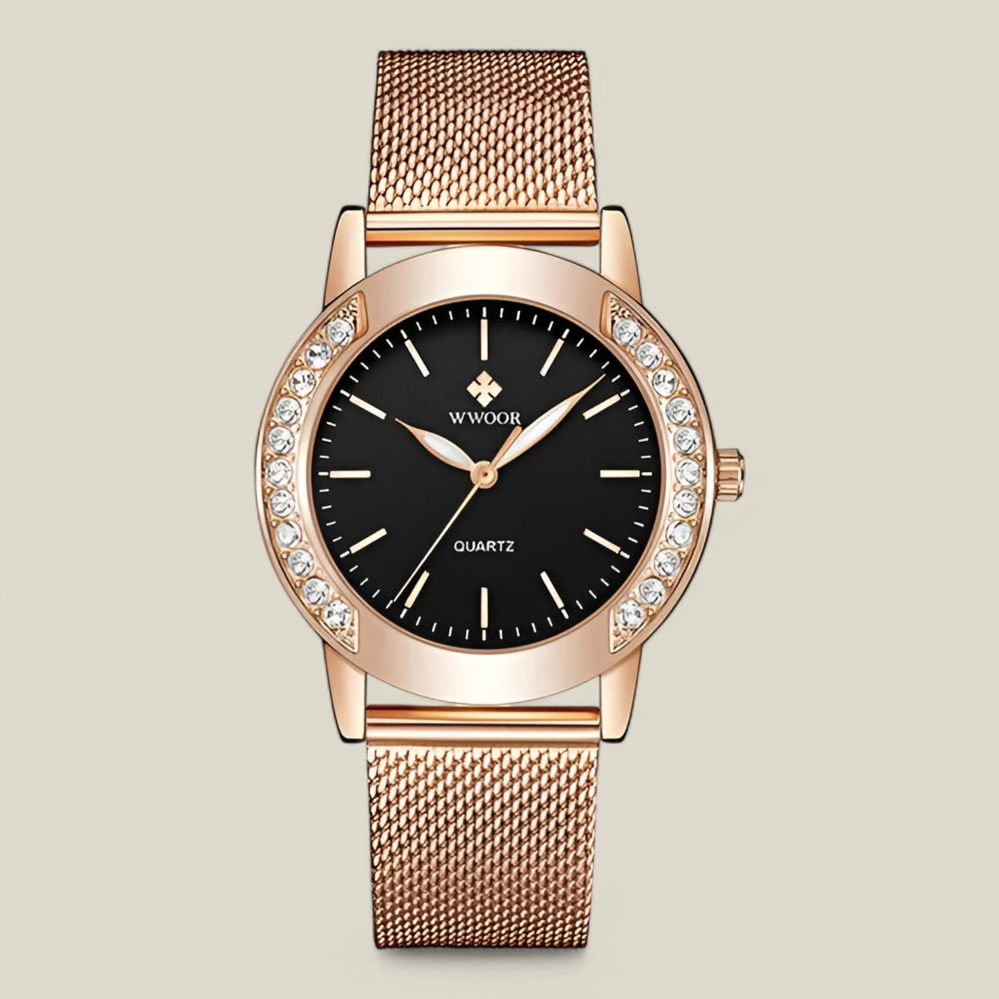 Rose Gold Watch - Elegant Woman Stainless Steel Edition