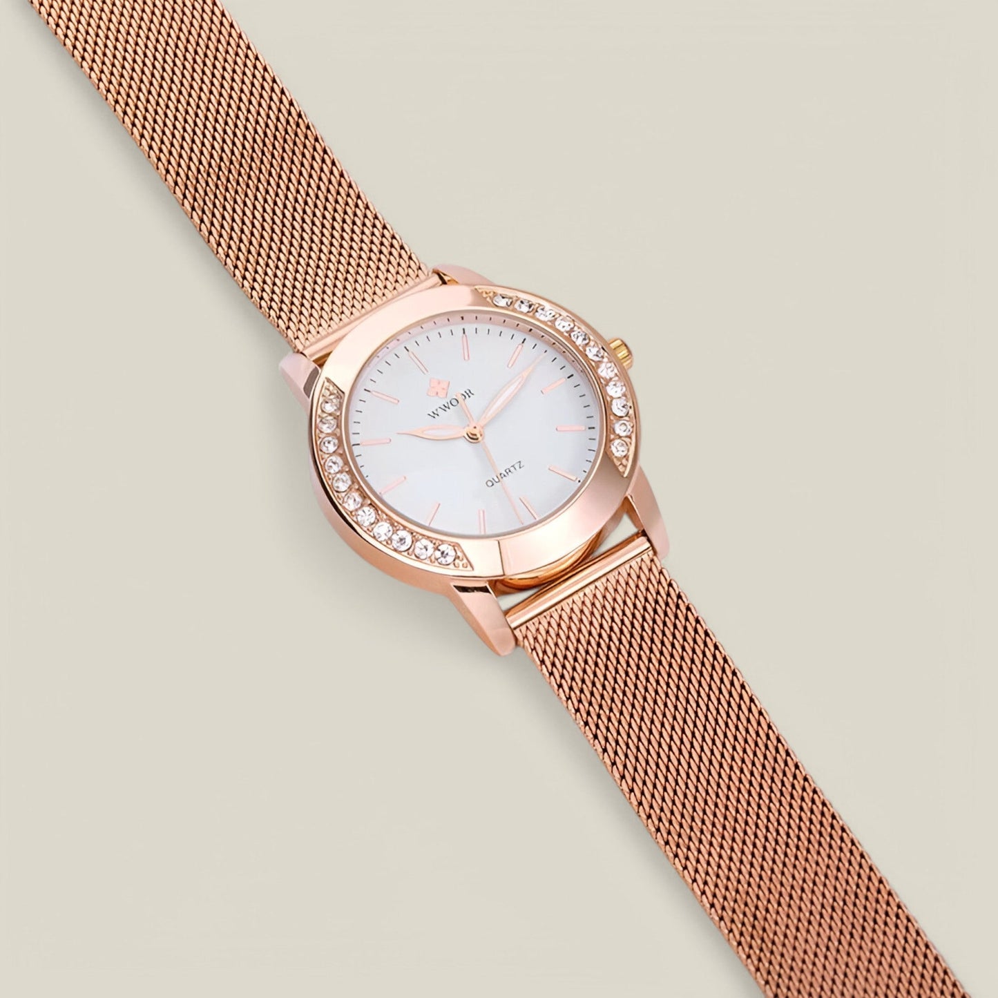 Rose Gold Watch - Elegant Woman Stainless Steel Edition