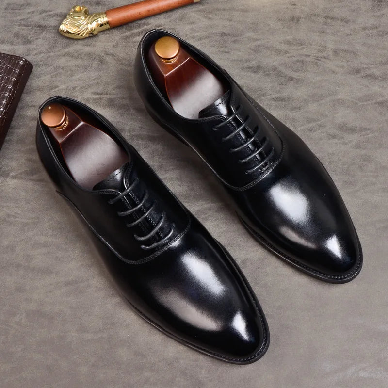 Orthopedic Genuine Oxford Dress Shoes - Timeless Style & All-Day Comfort