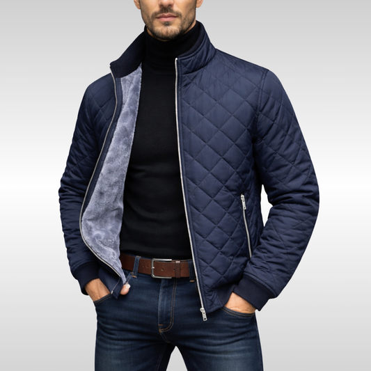 Hayes Men's Quilted Zip Jacket - Lightweight Insulated Warm Winter Edition