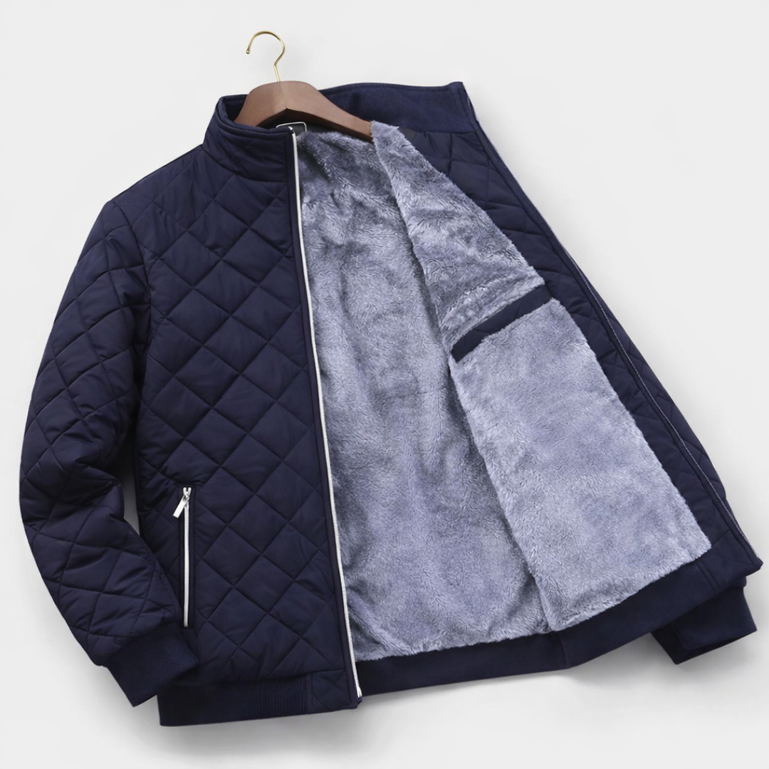 Hayes Men's Quilted Zip Jacket - Lightweight Insulated Warm Winter Edition