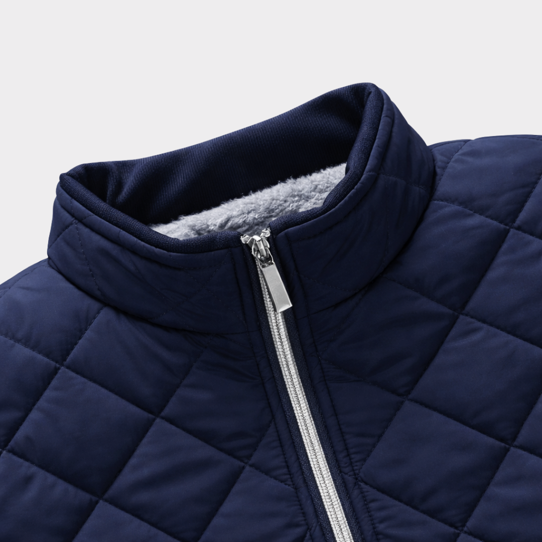 Hayes Men's Quilted Zip Jacket - Lightweight Insulated Warm Winter Edition