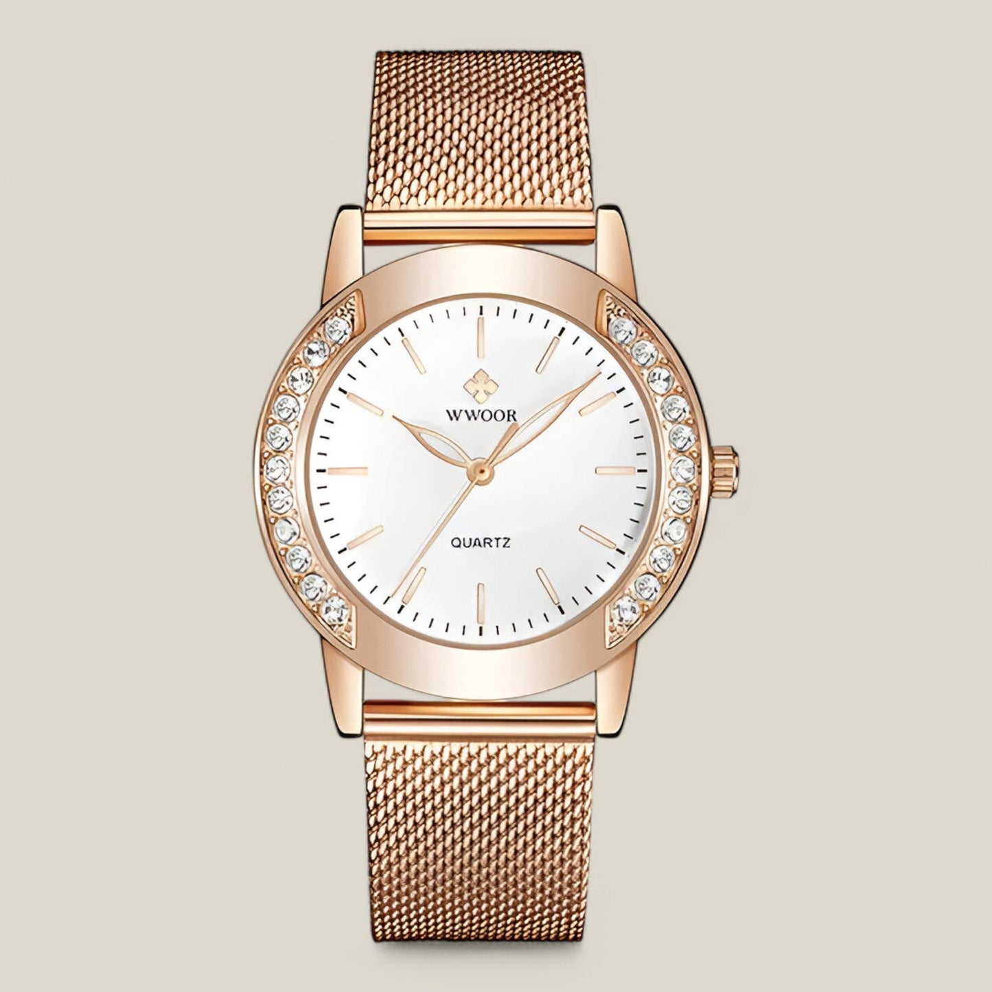 Rose Gold Watch - Elegant Woman Stainless Steel Edition