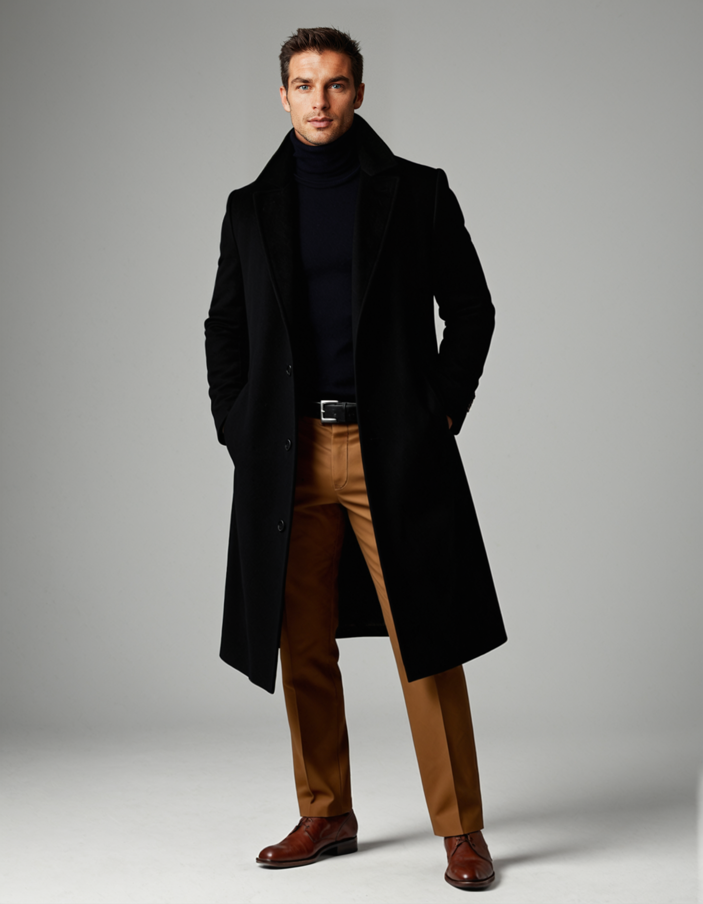 The Ridgeford Men's Heritage Wool Winter Long Overcoat